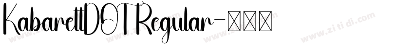 KabarettDOT Regular字体转换